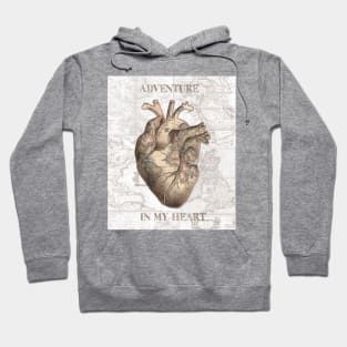 world map heart Hoodie